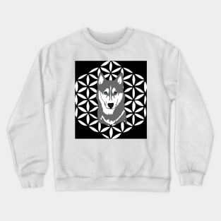 Husky flower of life Crewneck Sweatshirt